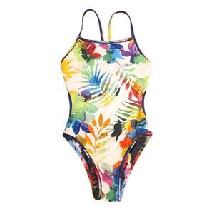 ARENA Reversible Tropical Print One Piece Swimsuit Size 24
